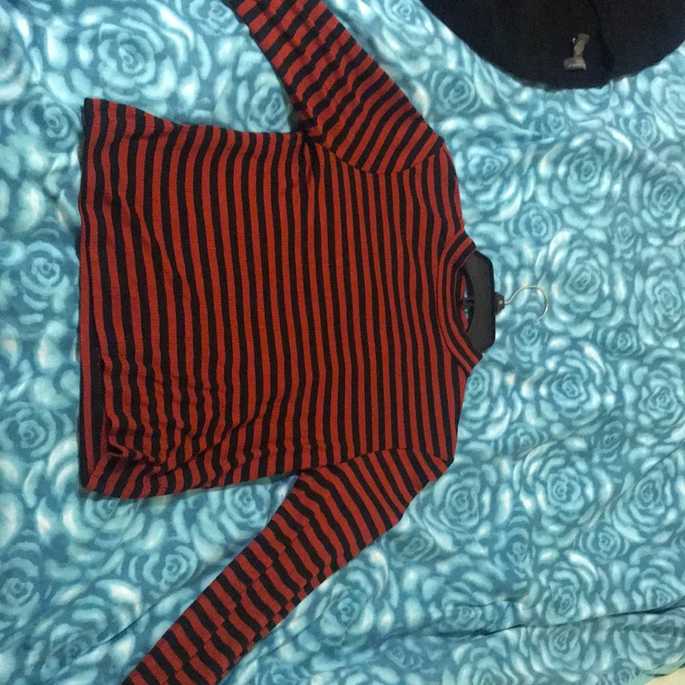 Striped turtleneck